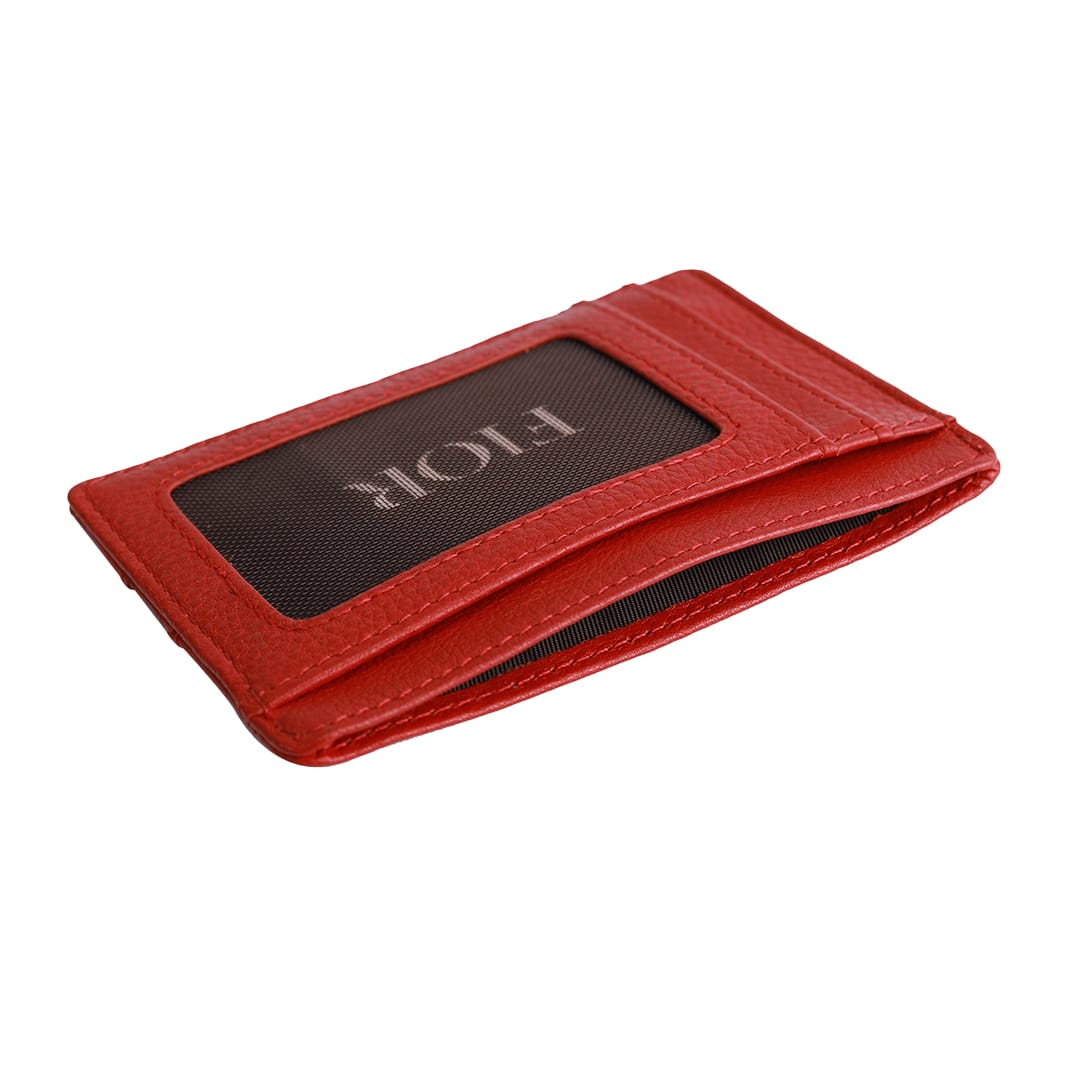 FIOR Slim Leather Card Holder Wallet with ID Window - Image 2