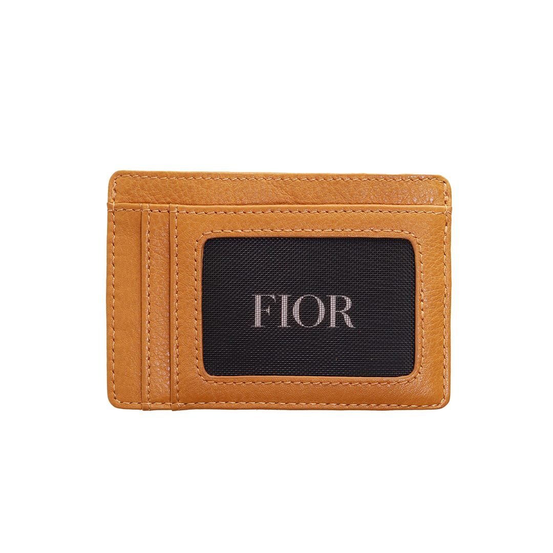 FIOR Slim Leather Card Holder Wallet with ID Window - Image 12