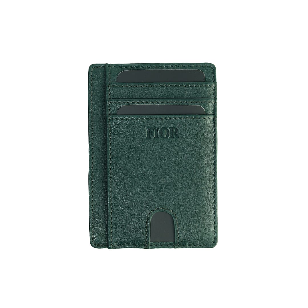 FIOR Slim Leather Card Holder Wallet with ID Window - Image 17