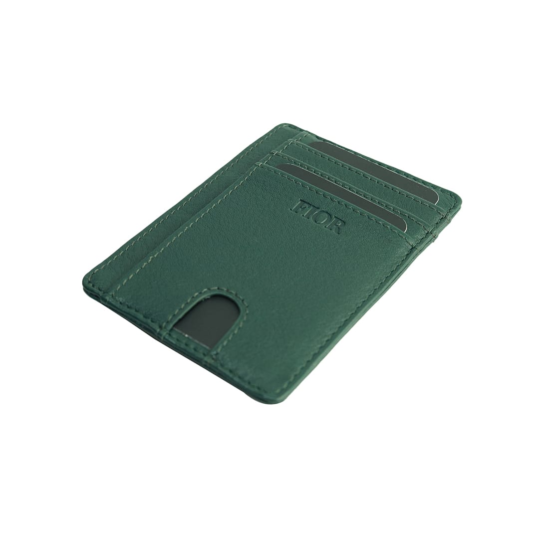 FIOR Slim Leather Card Holder Wallet with ID Window - Image 18
