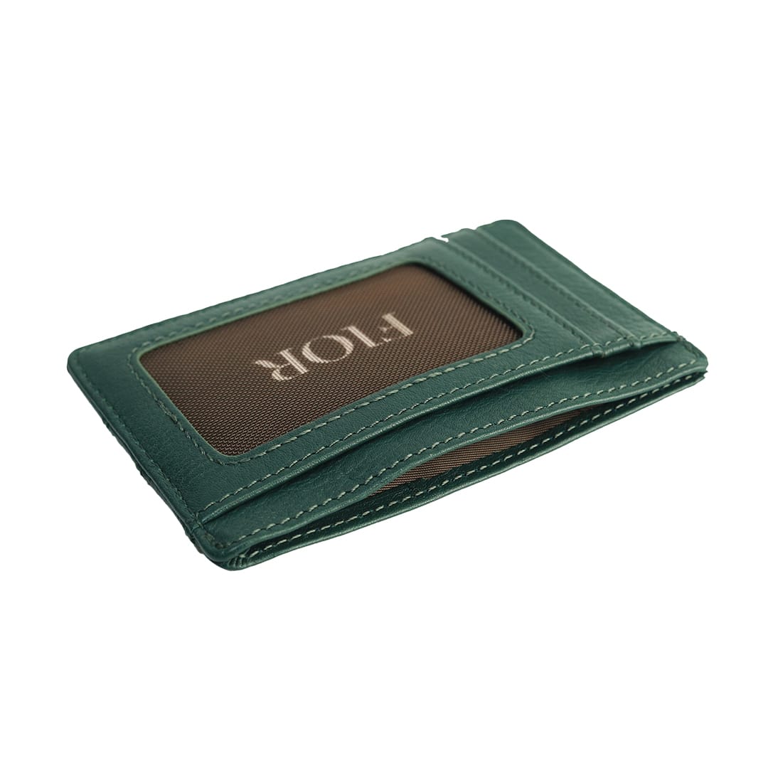 FIOR Slim Leather Card Holder Wallet with ID Window - Image 19