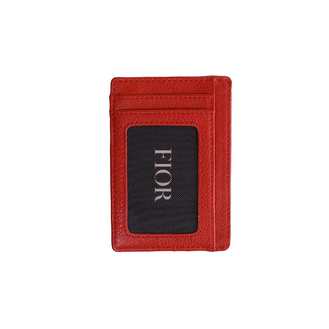 FIOR Slim Leather Card Holder Wallet with ID Window - Image 4